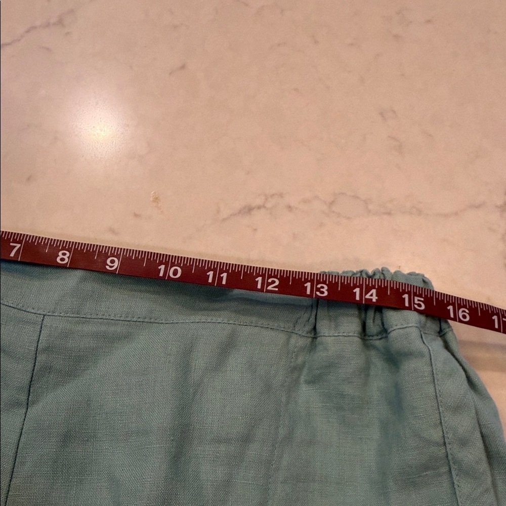 Heart’s Desire Cowgirl Split Skirt Linen Kendall Green - Picture 6 of 10